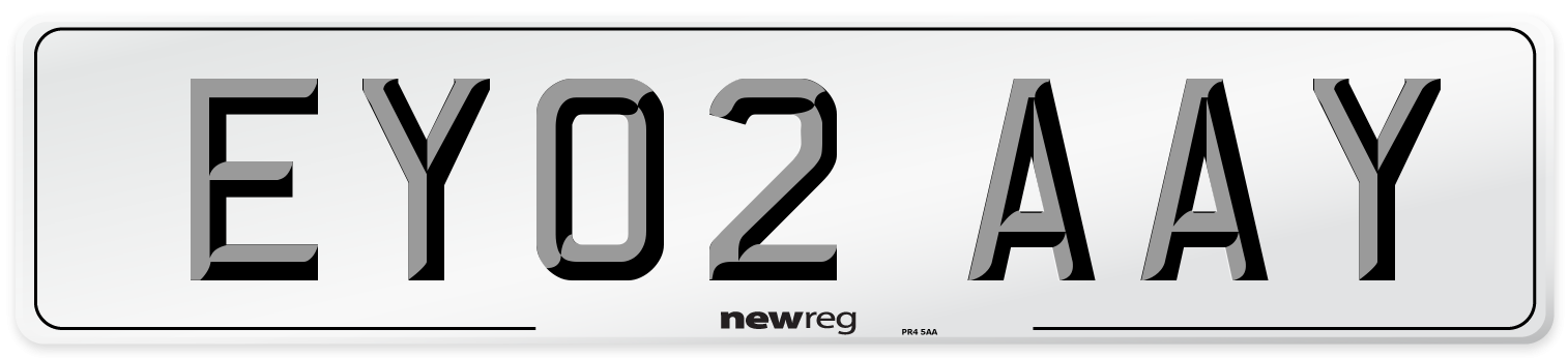 EY02 AAY Number Plate from New Reg